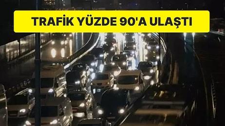 İstanbul’da Yağmur Hayatı Felç Etti: Trafik Yüzde 90’a Çıktı