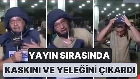 Filistin'de Haber Sunan Bir Muhabir Yayın Sırasında Çelik Yeleğini ve Kaskını Çıkararak İsyan Etti