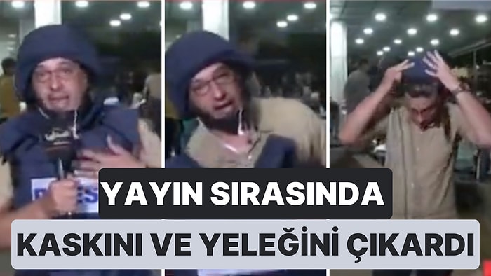 Filistin'de Haber Sunan Bir Muhabir Yayın Sırasında Çelik Yeleğini ve Kaskını Çıkararak İsyan Etti