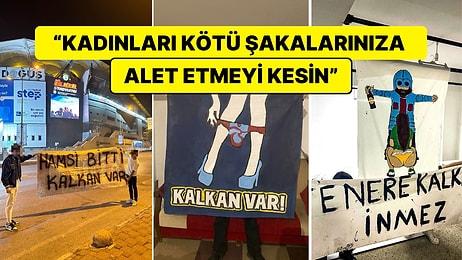 Bir Grup Fenerbahçe ve Trabzonspor Taraftarı Arasındaki Mide Bulandıran Pankart Atışması Gündemde