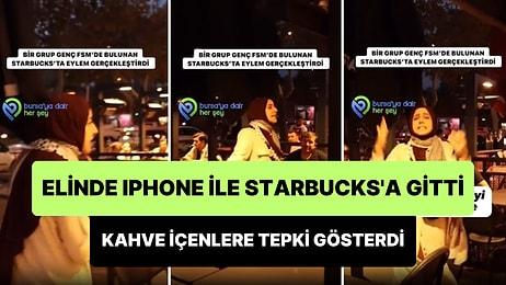 Elinde iPhone ile Gittiği Starbucks'ta Oturanlara Tepki Gösteren Kadın: 'Hiç mi Umurunuzda Değil?'