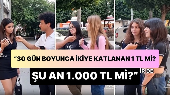 Cevaplar Gündem Oldu: 'Şu An Bin Lira mı İsterdiniz Yoksa 30 Gün Boyunca İkiye Katlanan 1 TL mi?'