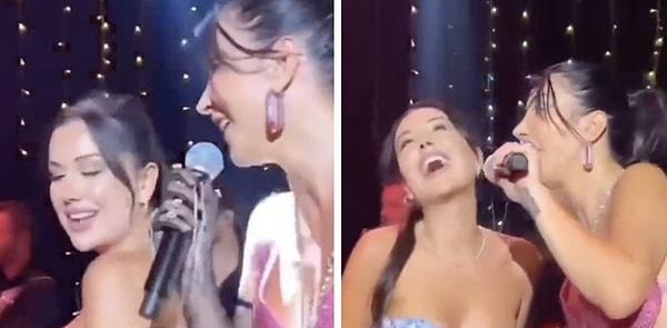 Dilan Polat'ın Hande Yener'le sahneye çıktığı ve birlikte şarkı söyledikleri görüntüler de yeniden ortaya çıktı.