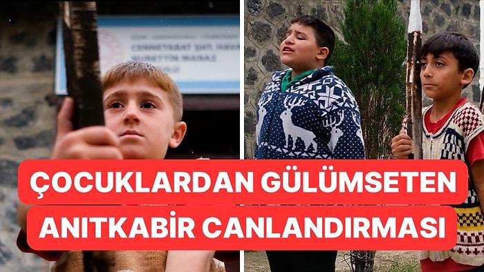 Iğdır'da Çocuklardan 10 Kasım için Anıtkabir'deki Nöbet Değişimi Canlandırması