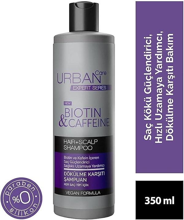 1. Güçsüz ve zayıf saçlarınız var ve üstüne bir de çok mu dökülüyor? Size önerimiz Urban Care Expert Biotin & Kafein dökülme karşıtı saç bakım şampuanı.