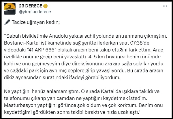 O anları kaydeden ve yaşadığı tacizi anlatan kadın şöyle dedi: 👇