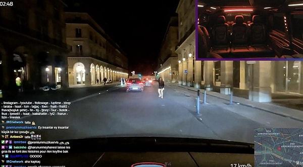 8. Türk Uber sürücüsü Paris'teki kapkaçı saniye saniye kaydetti.