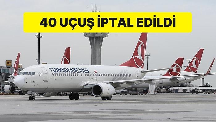 İstanbul’da Beklenen Fırtınaya Önlem: THY 40 Uçuşu İptal Etti