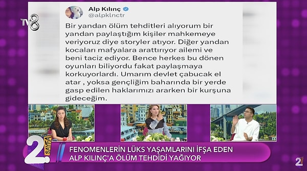 "Benim ailem Gaziantep'te yaşıyor. O insanları arayıp da neden tehdit ediyorsunuz? Ailemi "senin çocuğunu öldürürüz. Biz çabucak herkese ulaşırız" diyerek tehdit etmişler."