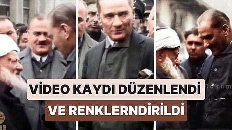 Atatürk'ün Amasya Müftüsü Abdurrahman Kamil Efendi ile Görüştüğü Anların Kaydı Düzenlendi ve Renklendirildi
