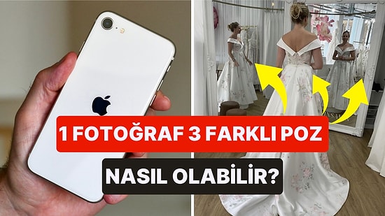 Üç Ayna Karşısında Fotoğraf Çekilen Kadının Üç Farklı Pozda Çıkması Tüyleri Ürpertti!