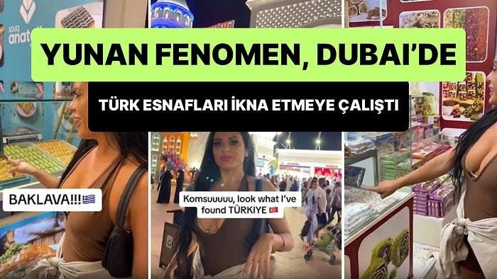 Yunan Fenomen, Dubai'de Türk Esnafların Yanına Giderek Ürünlerin Yunanlara Ait Olduğuna İkna Etmeye Çalıştı