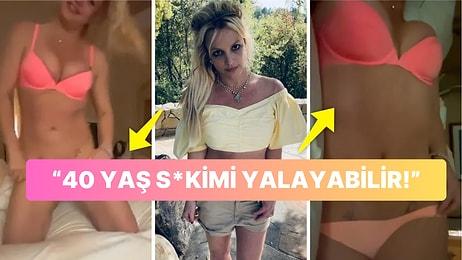 Britney Spears, Yatakta İç Çamaşırlı Videosunda Yaptığı Bi' Garip Doğum Günü Kutlamasıyla Gündem Oldu