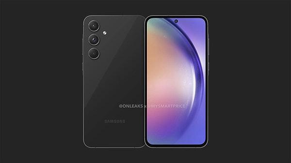 Sızdırılan görüntülere göre, Güney Koreli üretici Galaxy S23 serisi ile beraber benimsenen sade kamera adası tasarımını ve geniş ekran gövde oranını yeni Galaxy A55'de de tercih edecek.