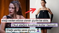 Serenay Sarıkaya'nın Etekten Hallice Elbisesi Sosyal Medyada Dalga Konusu Oldu