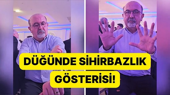 Düğünde Canı Sıkılan Amcadan Sihirbazlık Numarası!