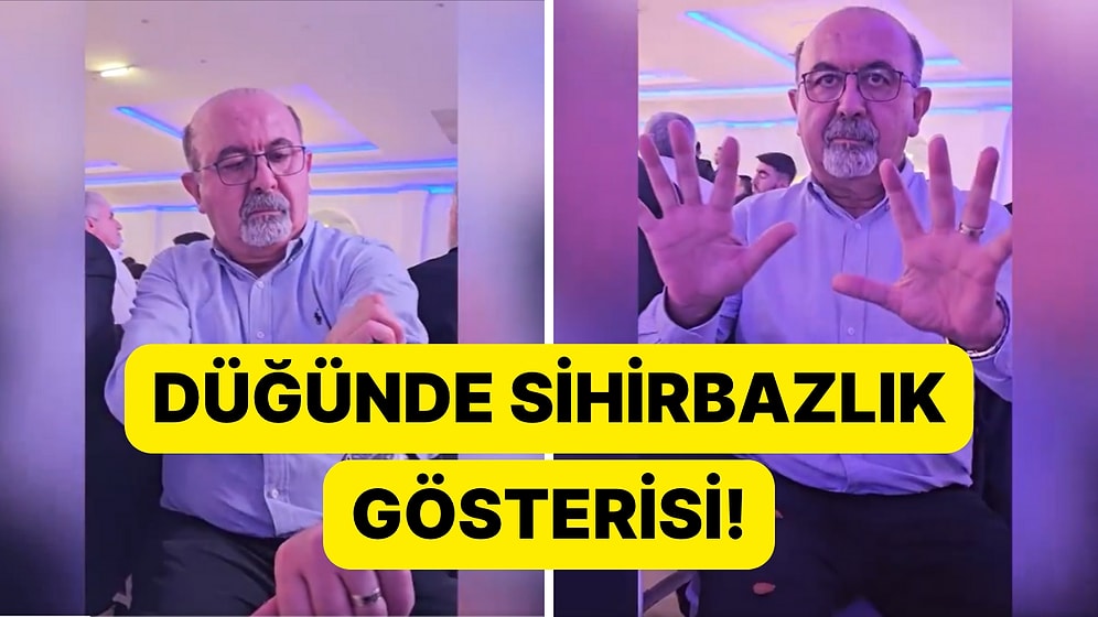 Düğünde Canı Sıkılan Amcadan Sihirbazlık Numarası!