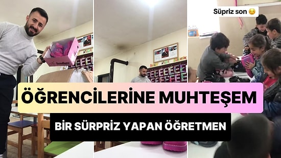 Köy Okulunda Öğretmenlik Yapan İsmail Güven'den Öğrencilerine Muhteşem Sürpriz