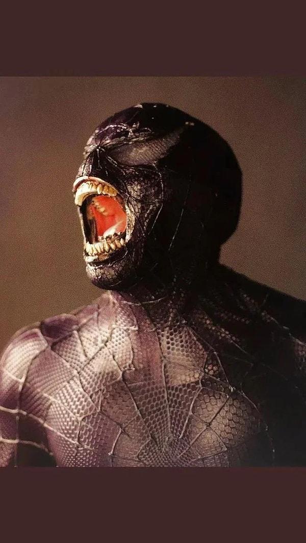 “Spiderman 3’te kullanılmayan Venom tasarımı”