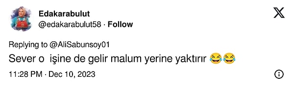 Alican'ın paylaşımı kadar yine aynı kadroda yer alan Eda Karabulut'un yanıtı da sosyal medyanın gündemine bomba gibi düştü.