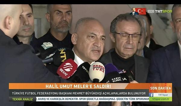 TFF Başkanı Mehmet Büyükekşi "Tüm ligleri süresiz olarak erteledik." diyerek maçların tatil edildiğini ilan etti.