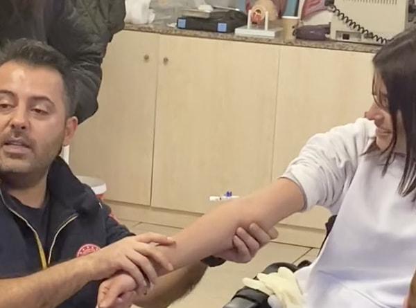 Bir paramedik öğrencisi de kendisini kan tuttuğunu ders sırasında öğrendi.
