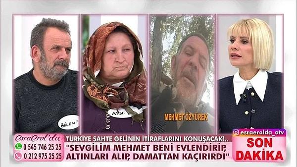 Kardeşi olduğunu söylediği Bülent Bey'le Esra Erol'a katılan Ayşe Hanım, eşinin kendisini para karşılığında başkalarına sattığını iddia ederek herkesi şoke etti.