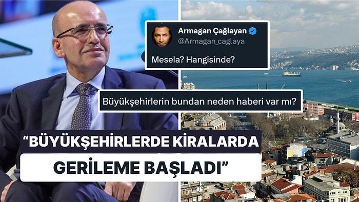 Mehmet Şimşek, 'Büyükşehirlerde Kiralar Gerilemeye Başladı' Dedi Yorumlar Gecikmedi