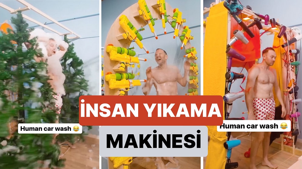 Evde Kendisine Araba Yıkama Alanı Gibi Duş Düzeneği Hazırlayan Adamın Kurduğu Sistem Beğeni Topladı