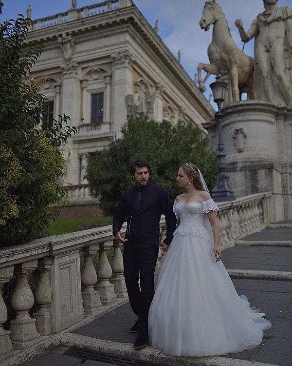 Oyuncu İpek Filiz Yazıcı ile müzisyen Ufuk Beydemir, geçtiğimiz yıl Roma'da masalsı bir düğünle dünyaevine girmişlerdi.