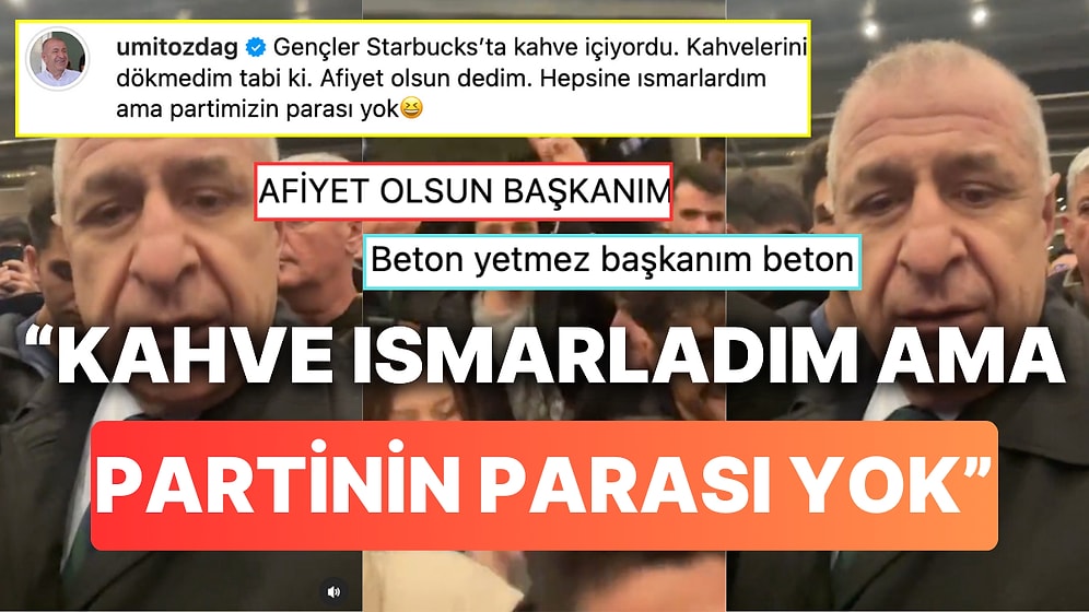 Starbucks'ta Oturan Gençleri Görünce Yanlarına Gidip Kahve Ismarlayan Ümit Özdağ'ın Kahreden Açıklaması