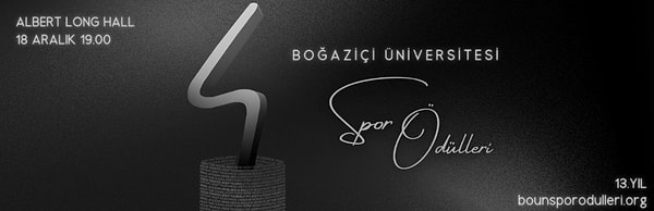 Boğaziçi Üniversitesi öğrencilerinin oylarıyla belirlenen yılın en iyi   sporcuları, takımları ve spor insanlarını bir araya getiren; Türk spor camiasının başarılı ve ünlü   simalarının katılımıyla gerçekleşen ve gerek ulusal gerekse uluslararası spor basınında geniş yer bulan Boğaziçi Üniversitesi Spor Ödülleri’nin bu seneki kazananları belli oldu.