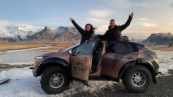 Kuzey Kutbu'ndan yola çıkan Ramsey ve Julie, 27 bin kilometre yol katederek, 9 aylık bir yolcuğun ardından Güney Kutbu'na ulaştı.