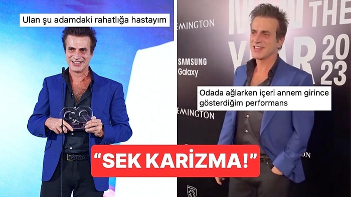 GQ Gecesinde 32 Diş Gülüp Salına Salına Poz Veren Teoman, Yine Rahatlığıyla İzleyenleri Kendine Hayran Bıraktı