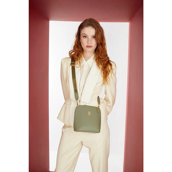 14. Pierre Cardin Kadın Lux Soft Asos Yeşil Çapraz Çanta