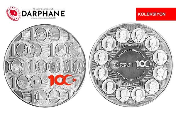 Darphane, ayrıca 100. yıla özel 10 bin gümüş, 20 bin de bronz hatıra parası basmıştı.
