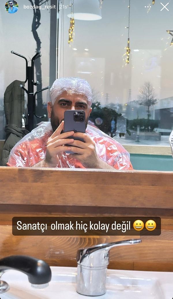 Son olarak Reşit Bozdağ Instagram hesabından saçını boyattığı anları yayınladı.👇
