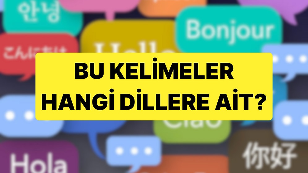 Bu Kelimelerin Hangi Dillere Ait Olduğunu Bulabilir misin?