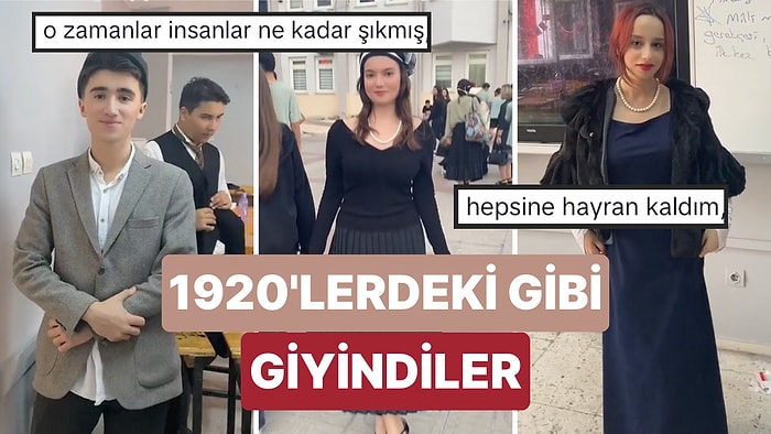 Okullarında 1920'lerdeymiş Gibi Giyinme Günü Yapan Öğrencileri Görünce Okul Yıllarınıza Dönmek İsteyeceksiniz