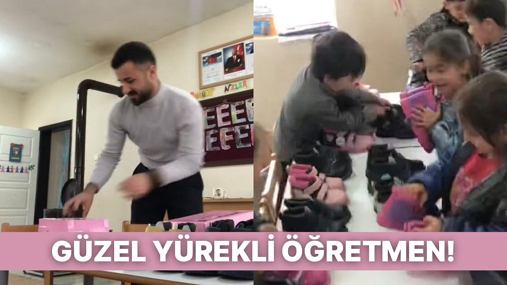 Köy Okulunda Görev Yapan Öğretmenin Kış Ayı Gelmişken Öğrencilerine Yaptığı Jeste Bayılacaksınız