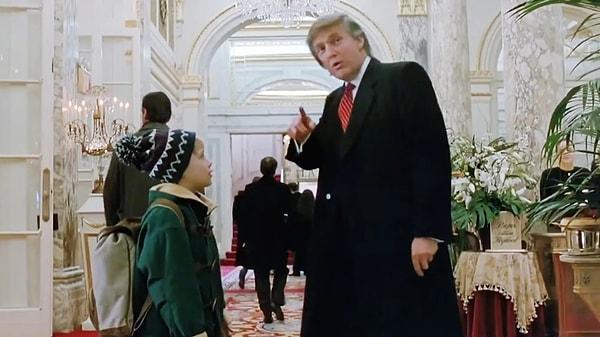 Bunlardan biri de 'Evde Tek Başına 2' filminde küçük bir sahnesi olan Donald Trump!