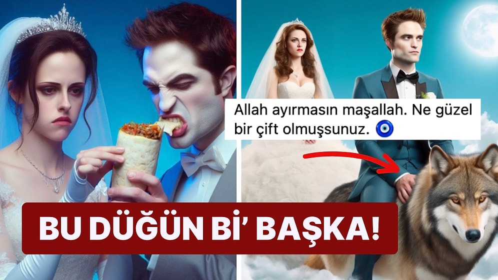 Jacob Dahil! Bella ve Edward'ın Yapay Zekayla Oluşturulmuş Düğün Fotoğraflarını Görünce Bayılacaksınız