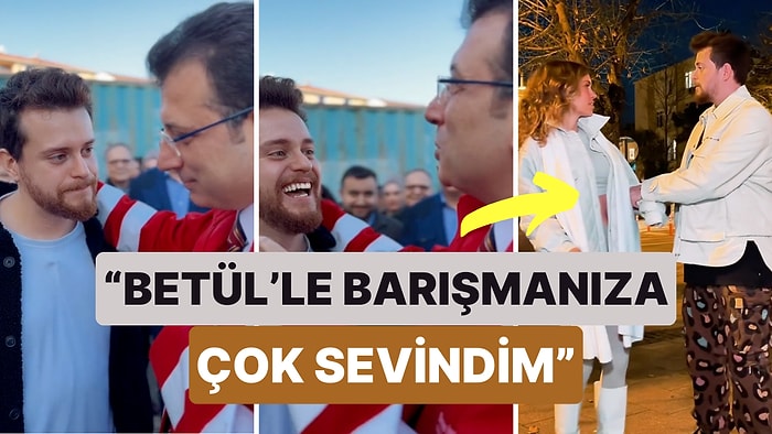 Bir Etkinlikte Yan Yana Gelen İmamoğlu ve Alper Rende'nin Güldüren Diyaloğu: "Betül'le Barışmana Çok Sevindim"