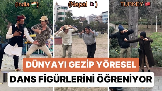 Dünyayı Gezerek İnsanlardan Yöresel Bir Dans Figürü Göstermelerini İsteyen Dansçıdan Erik Dalı Performansı