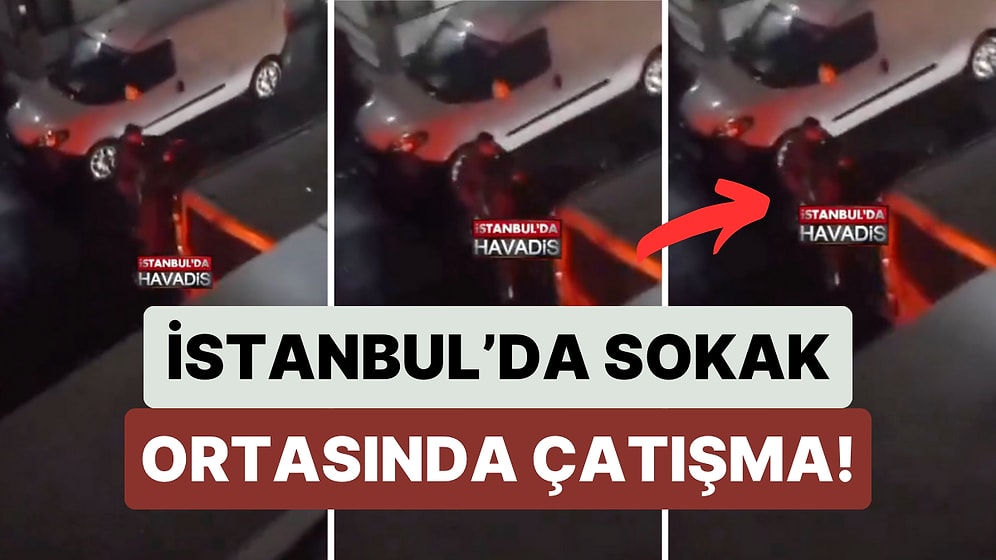 Avcılar'da Sokak Ortasında Silahlar Patladı! O Anlar Bir Vatandaş Tarafından Anbean Kaydedildi