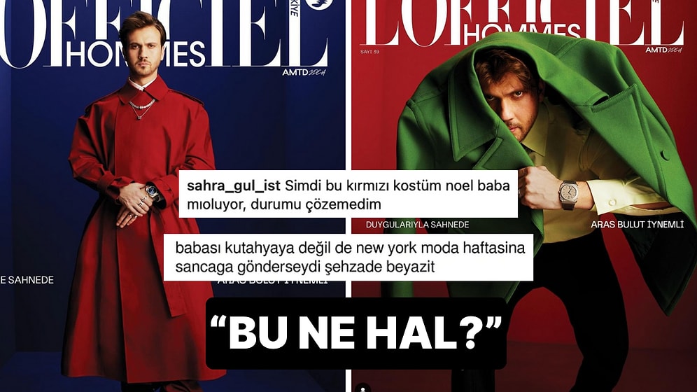 L'Officiel Hommes Dergisine Poz Veren Aras Bulut İynemli'nin Şehzadevari Tuhaf Kıyafeti Dillere Fena Düştü