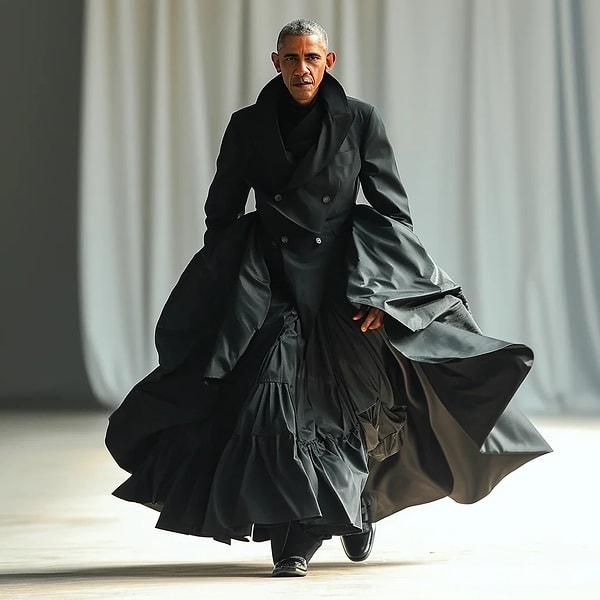 7. Barack Obama, Balenciaga şovunda.