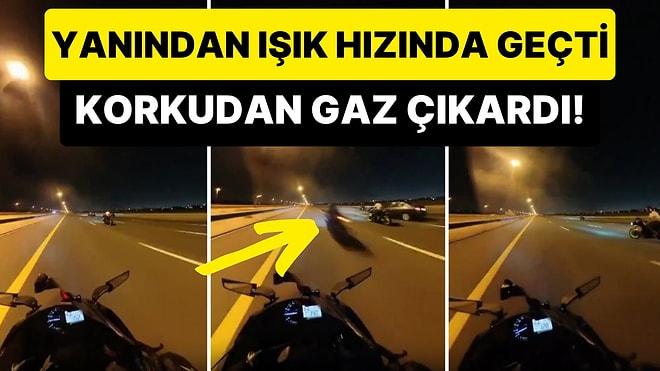 140 Km Hızla Giderken Yanından Işık Hızında Biri Geçince Korkudan Gaz Çıkartan Motosiklet Sürücüsü