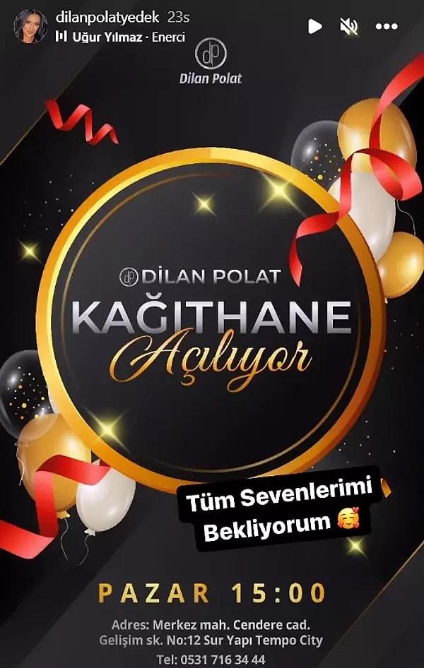 Fakat Dilan Polat'ın yedek Instagram hesabından dün yapılan paylaşımda gördüğümüz kadarıyla, güzellik merkezinin yeni bir şubesi açıldı!