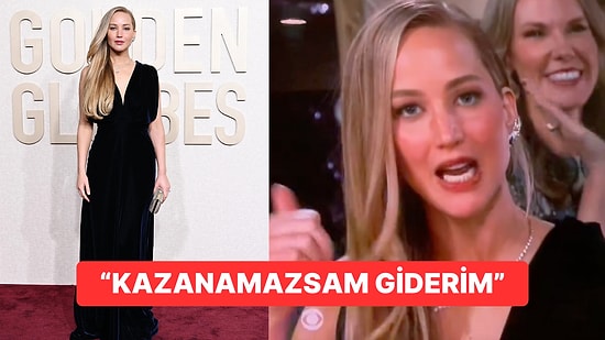 Altın Küre Ödüllerinde Jennifer Lawrence'ın Adayı Olduğu Komedi Ödülüne Yakışır Tepkisi İzleyenleri Güldürdü